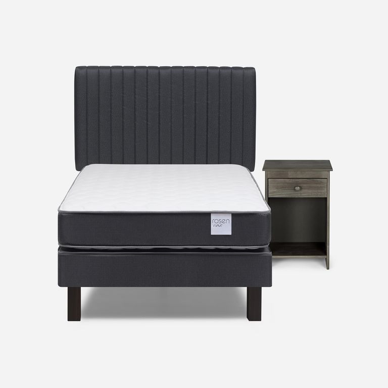 ROSEN Cama 1 plaza Europea Wave Gris
