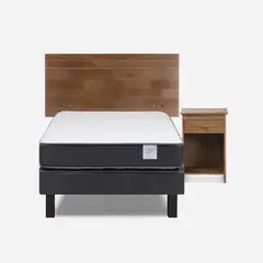 ROSEN - Cama 1 Plaza Europea Wave + Respaldo + Velador
