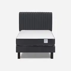 ROSEN - Cama 1.5 Plazas Europea Wave Grafito