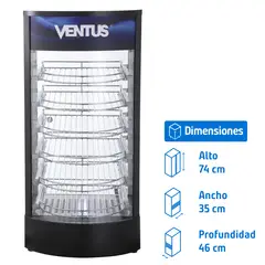 VENTUS - Vitrina Mantenedor Caliente Sobremesa VMCD-1A