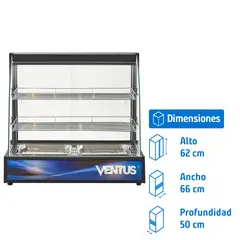 VENTUS - Vitrina Mantenedor Caliente Sobremesa VMCD-2
