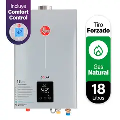 RHEEM - Calefón Gas Natural 18 Litros Tiro Forzado Ionizado