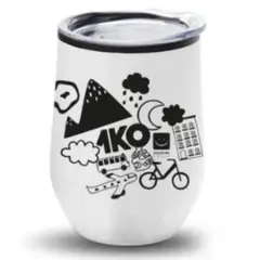 1KO - Mug 400 ml Acero Inoxidable Blanco/negro