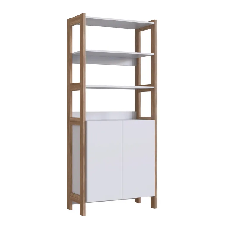 Estante 3 Nivel(es) 73x170.5x35 cm Blanco castaño