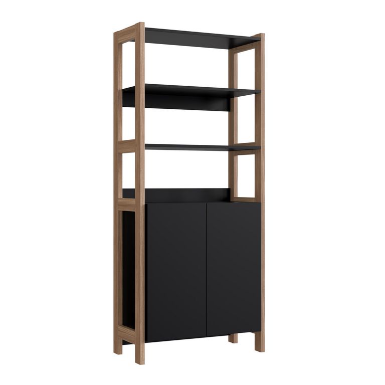 Estante MDP 3 Nivel(es) 73x170.5x35 cm Negro castaño