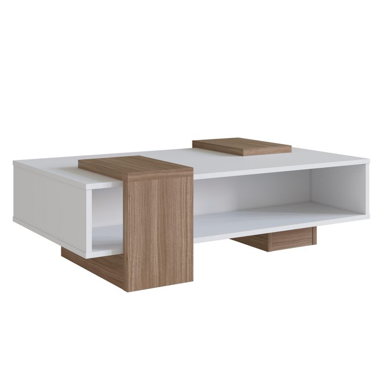 Mesa de centro Blanco castaño 52.5x93x32.5 cm