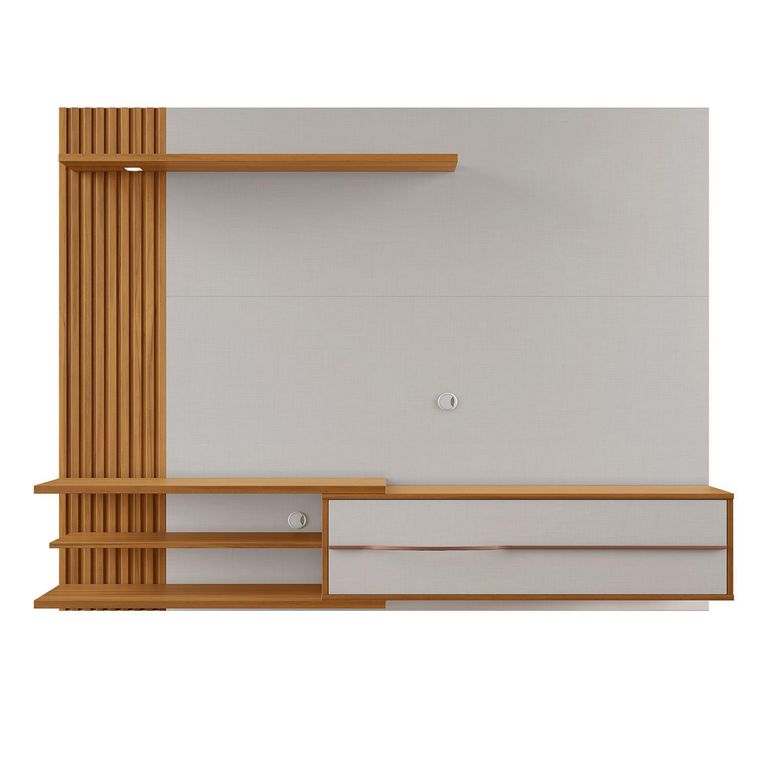 Panel TV 65 " Atlanta Blanco/Café 180x152x30 cm