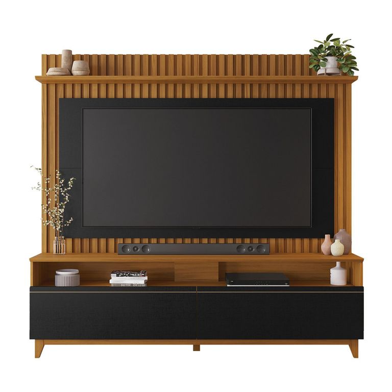 Home TV 65 " Tenoc Cafe/Negro 183x188x38 cm