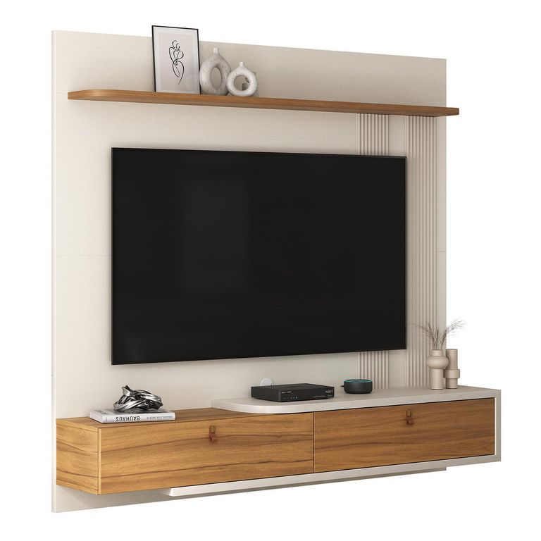 Panel TV 65 " Nepal Blanco/café 161.6x151.6x31.5 cm