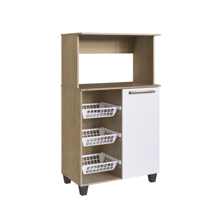 Mueble Cocina Microondas Habana Frutera Repisas Y Canastos