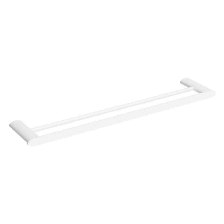Toallero doble barra blanco mate 60 cm