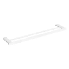 KLIPEN - Toallero doble barra blanco mate 60 cm