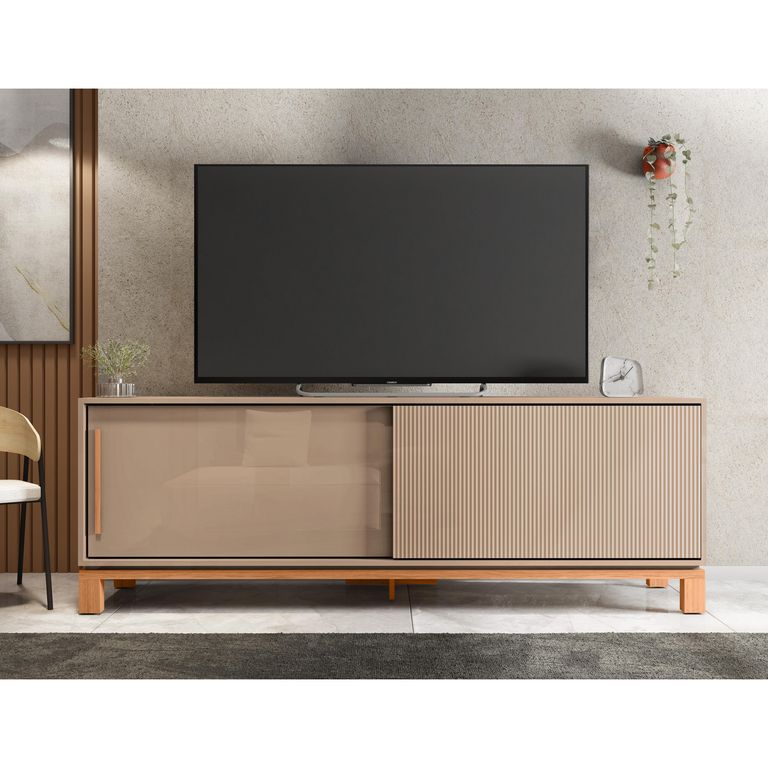 Rack 75 " Mondrian Gris Castaño 179x61.9x37.9 cm