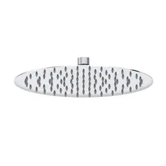 KLIPEN - Plato de ducha fija 30 cm diámetro acero inoxidable pulido