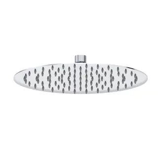 KLIPEN - Plato de ducha fija 30 cm diámetro acero inoxidable pulido