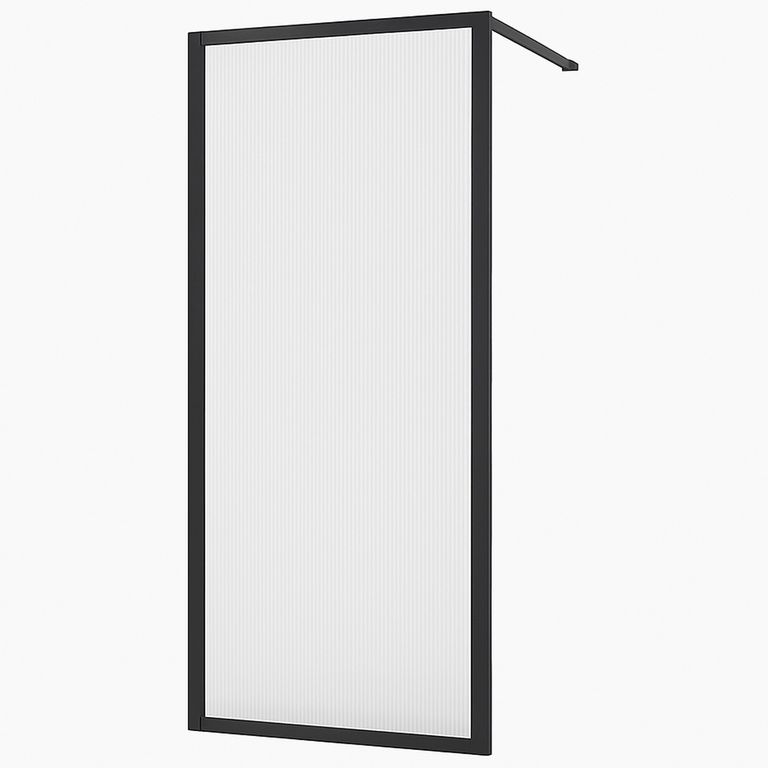 Mampara de Ducha Fija 120x198 cm Vidrio Templado 8 mm