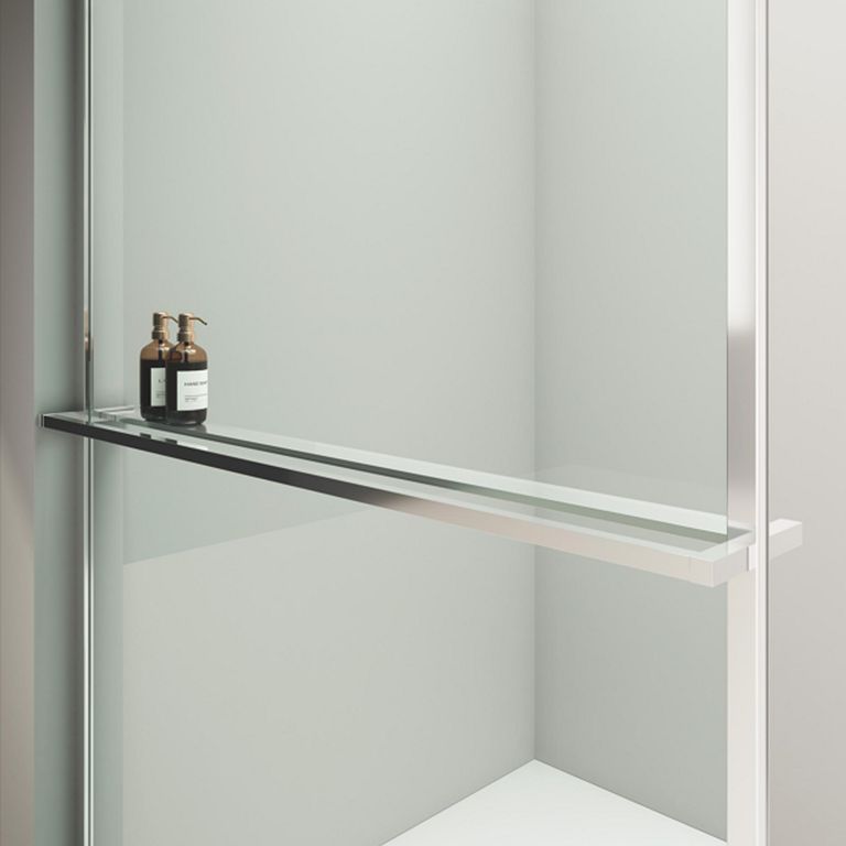 Mampara de Ducha Fija 120x195 cm Vidrio Templado 6 mm