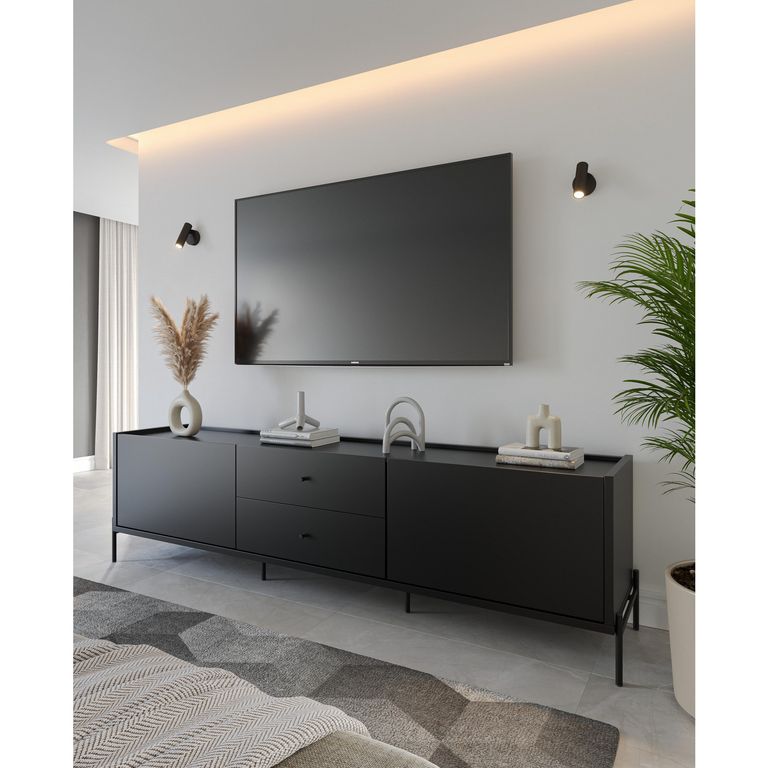 Rack 75 " Jasper Negro 185x60.1x46.5 cm