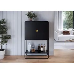 DECOCASA - Bar 28069 Negro 37.5x90x140 cm