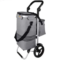 CARRY ALL - Carro de compras plegable Perth 52 l feria gris