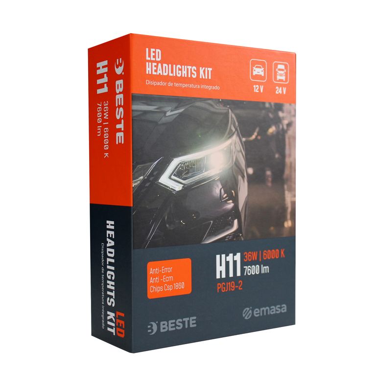 Kit de 2 Ampolletas Led H11 para Automóvil
