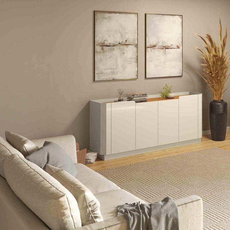 Buffet TB348 Off White Castaño 40x180x78 cm