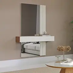 DECOCASA - Arrimo TB486E Off White Castaño 110x30x155 cm