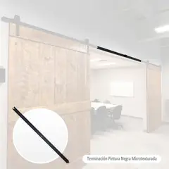 DUCASSE - Set Riel Granero Deslizante 1 Metro Para Puerta Corredera