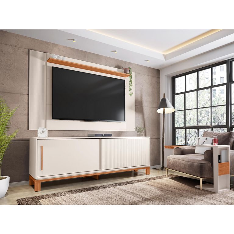 Panel TV 60" + Rack 1.8 + Mondrian Off White