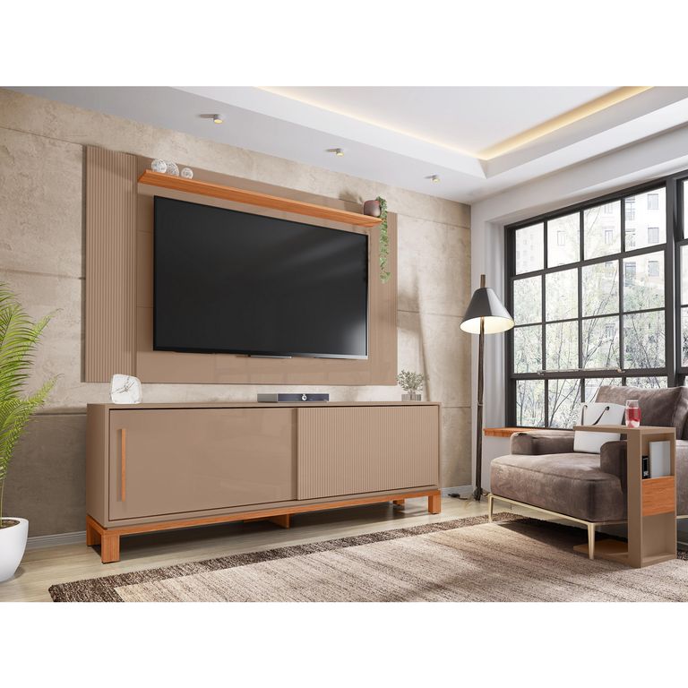 Panel TV 60" + Rack 1.8 + Mondrian Gris