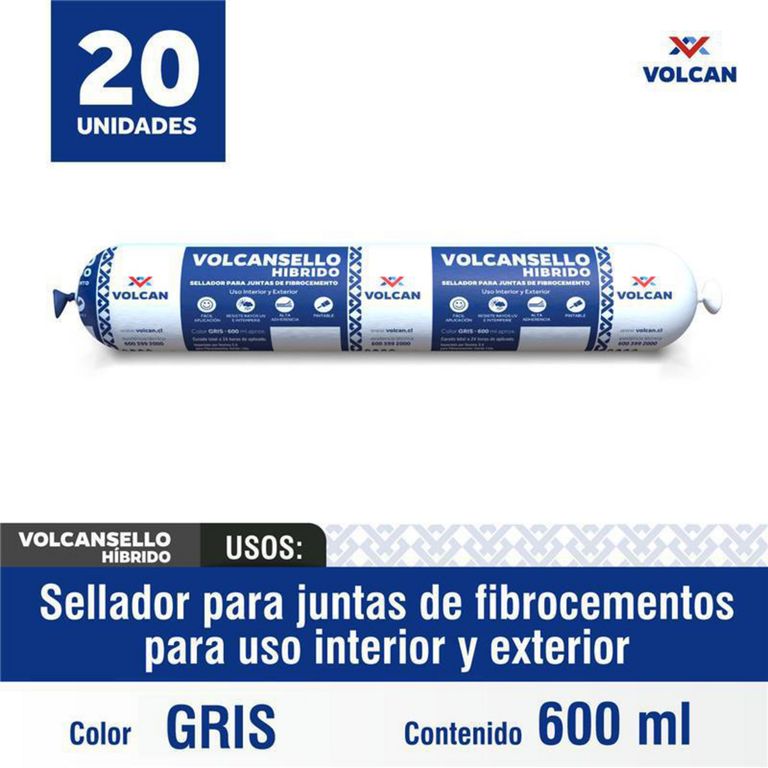 Pack Sello Hibrido 600Ml Gris 20 Unidades