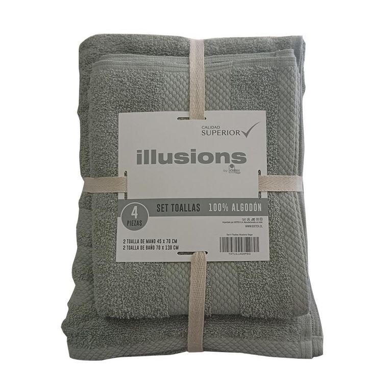Set de Toallas 400 gr Algodón 70x130 cm Sage