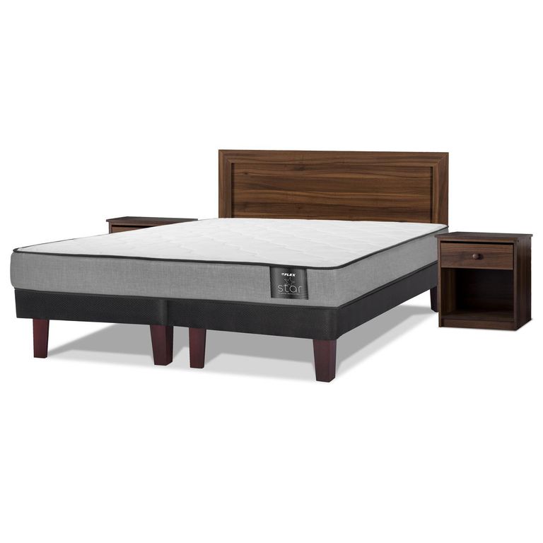 FLEX Cama 2 plazas Europea Star Gris