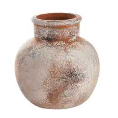 SOHOGAR - Jarrón De Cerámica Beige 36x32 cm
