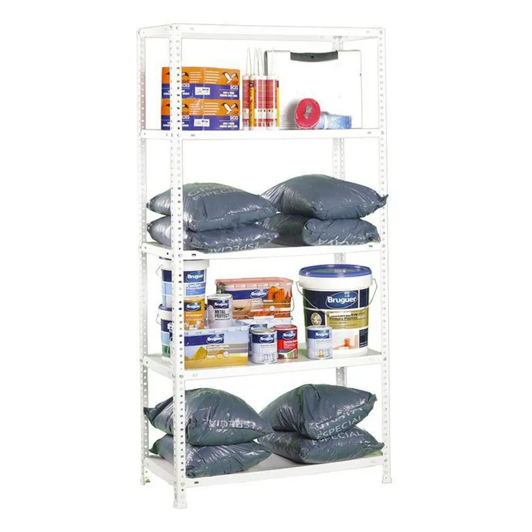 Estante Bricolor Metal 5 Nivel(es) 90x180x30 cm Blanco