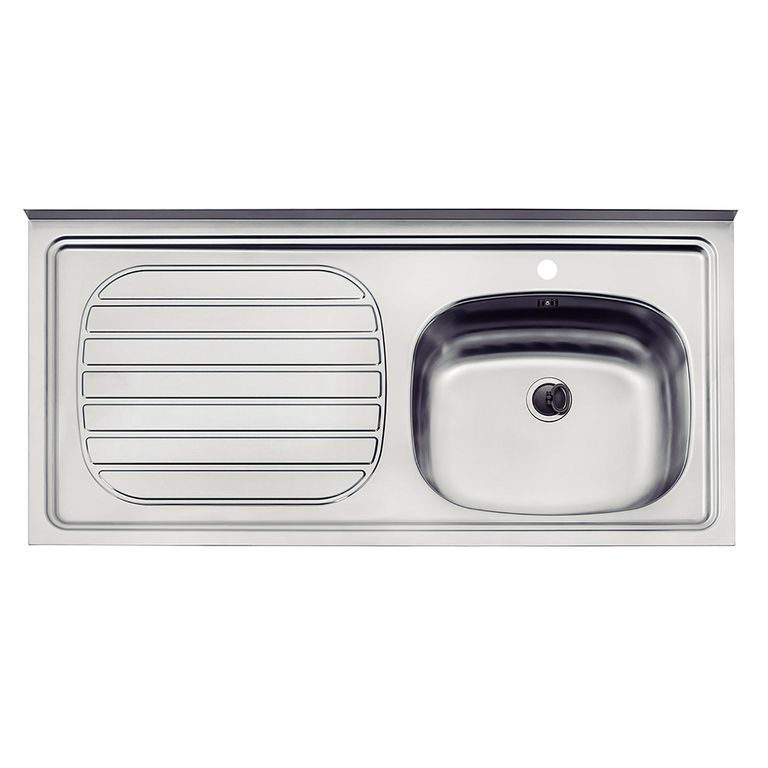 Lavaplatos Sobreponer Secador Izquierdo 1 Cubeta(s) 52x19x13 cm Acero inoxidable