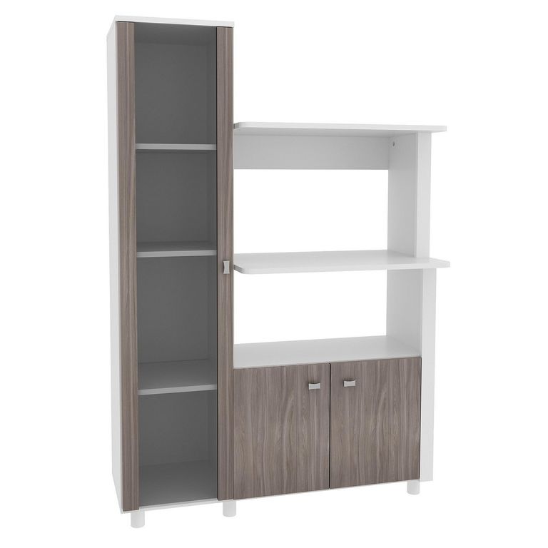 Mueble de cocina 96,2x41,8x142,5 blanco/carvalho