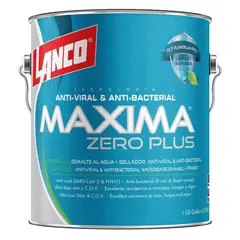 LANCO - Esmalte Agua Satin Maxima Zero Plus Stainguard Satinado 1 galón(es) Blanco