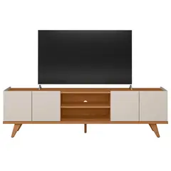 ALTAVISION - Rack TV 75 " Brazos OFF Blanco Café 180x51x39.3 cm