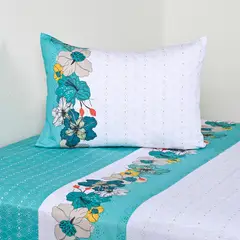 CANNON - Sabana Lavanda Lila 1 plaza 144 Hilos Celeste