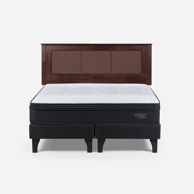 ROSEN Cama 2 plazas Europea Tempo Negro