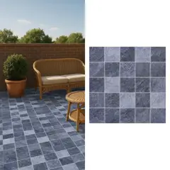 EMBRAMACO - Cerámica 60x60 cm Stone Marine Azul Oscuro 2.58 m2