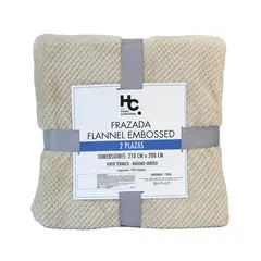 JUST HOME COLLECTION - Frazada Flannel Embossed 2 plazas Mix