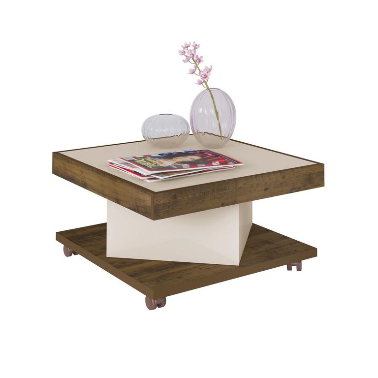 Mesa de centro Saara Canela-beige 63x63x33.5 cm