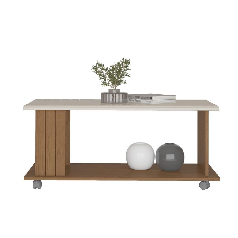 Mesa de centro Mila Canela-beige 50x100x43.5 cm
