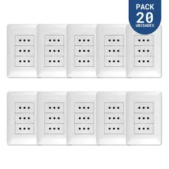 WANT - Tomacorriente Triple 10A 250V Blanco 20 un
