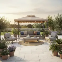 EL BARCO - Pérgola Café Poliéster 300x300x260 cm