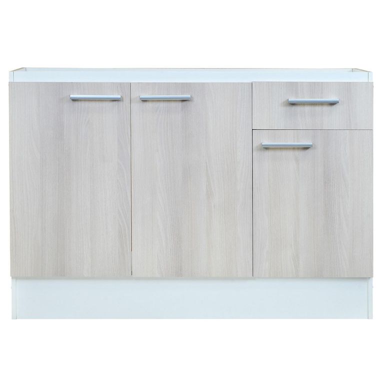 Mueble de cocina base lavaplatos 3puertas 120 cm acacia