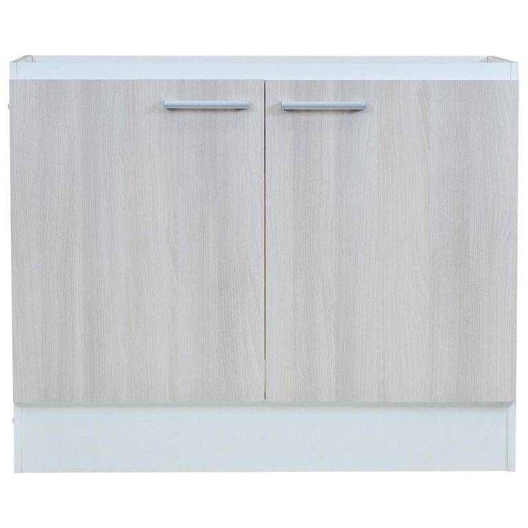 Mueble de cocina base lavaplatos 2 puertas 100 cm acacia