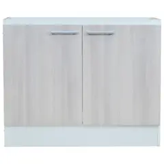 MOBIKIT - Mueble de cocina base lavaplatos 2 puertas 100 cm acacia